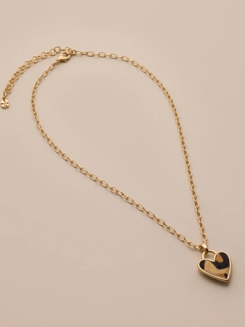 Lucky Brand Heart Leopard Necklace/NWT